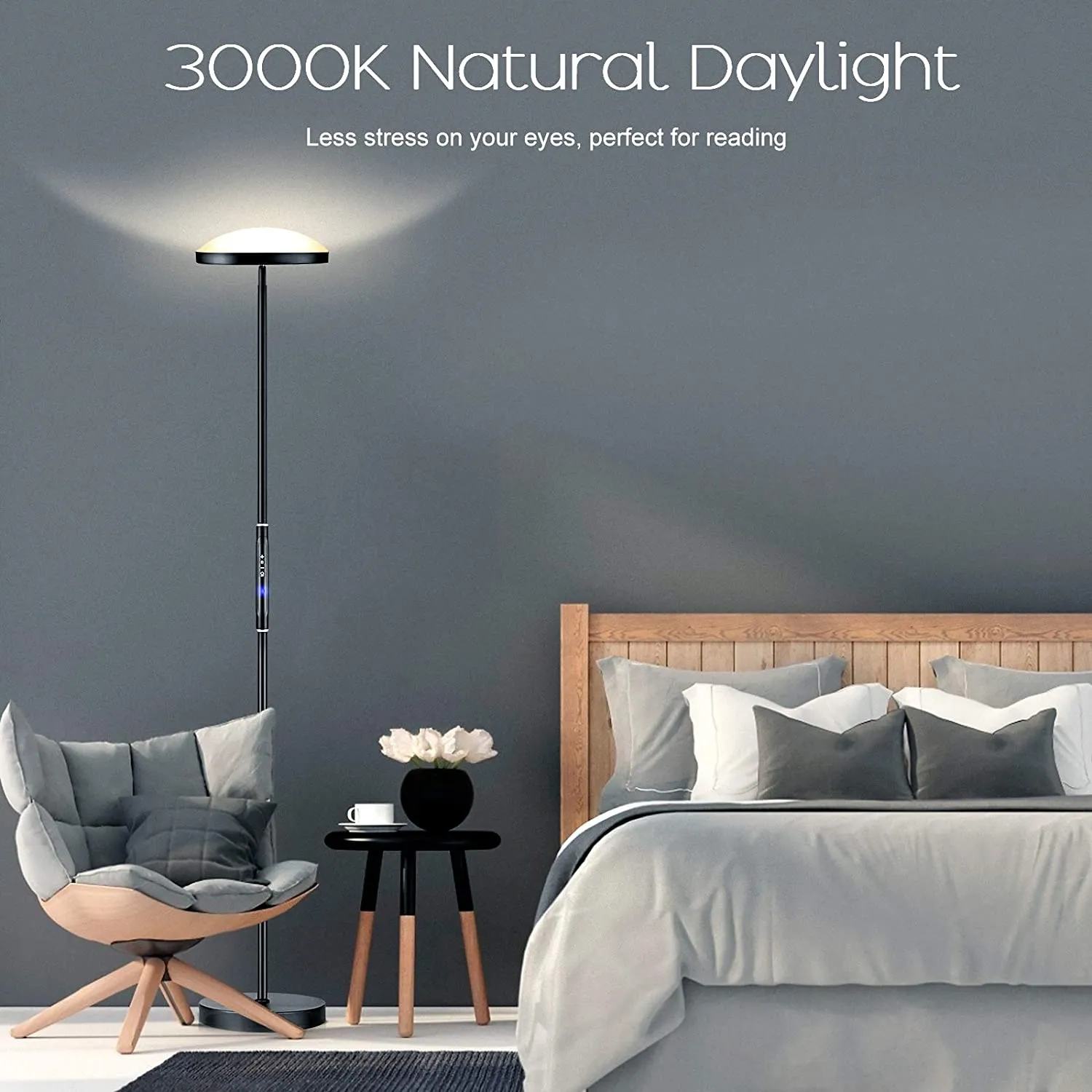UBeesize Lampada da Terra LED Dimmerabile con telecomando