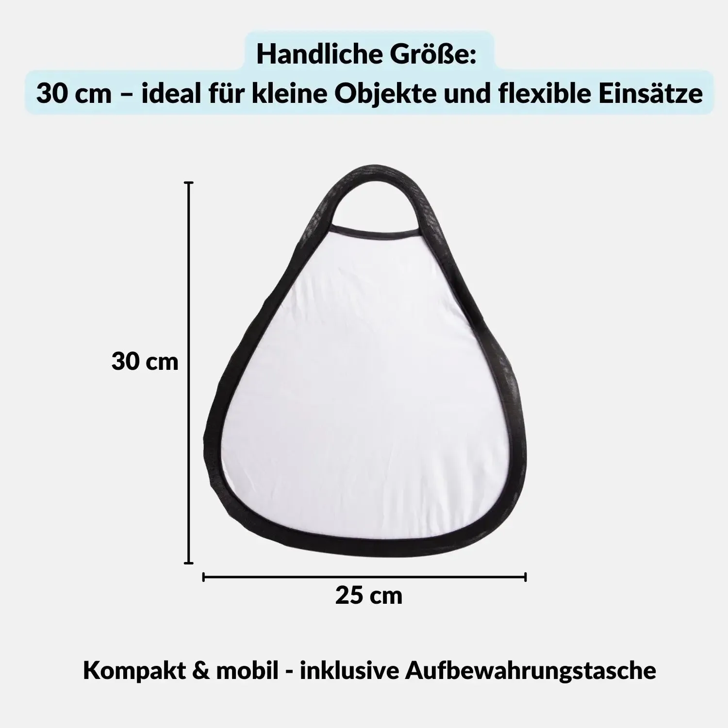 LENS-AID riflettore pieghevole 30 cm bianco argento