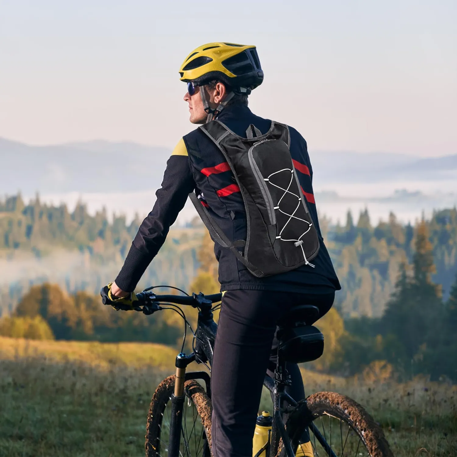 FGen Zaino Ultraleggero MTB Trekking Nero 43x28x8 cm