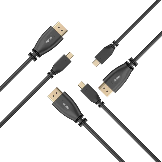 Rollei cavo Micro HDMI-HDMI 1.8m 4K set 3 pezzi PVC