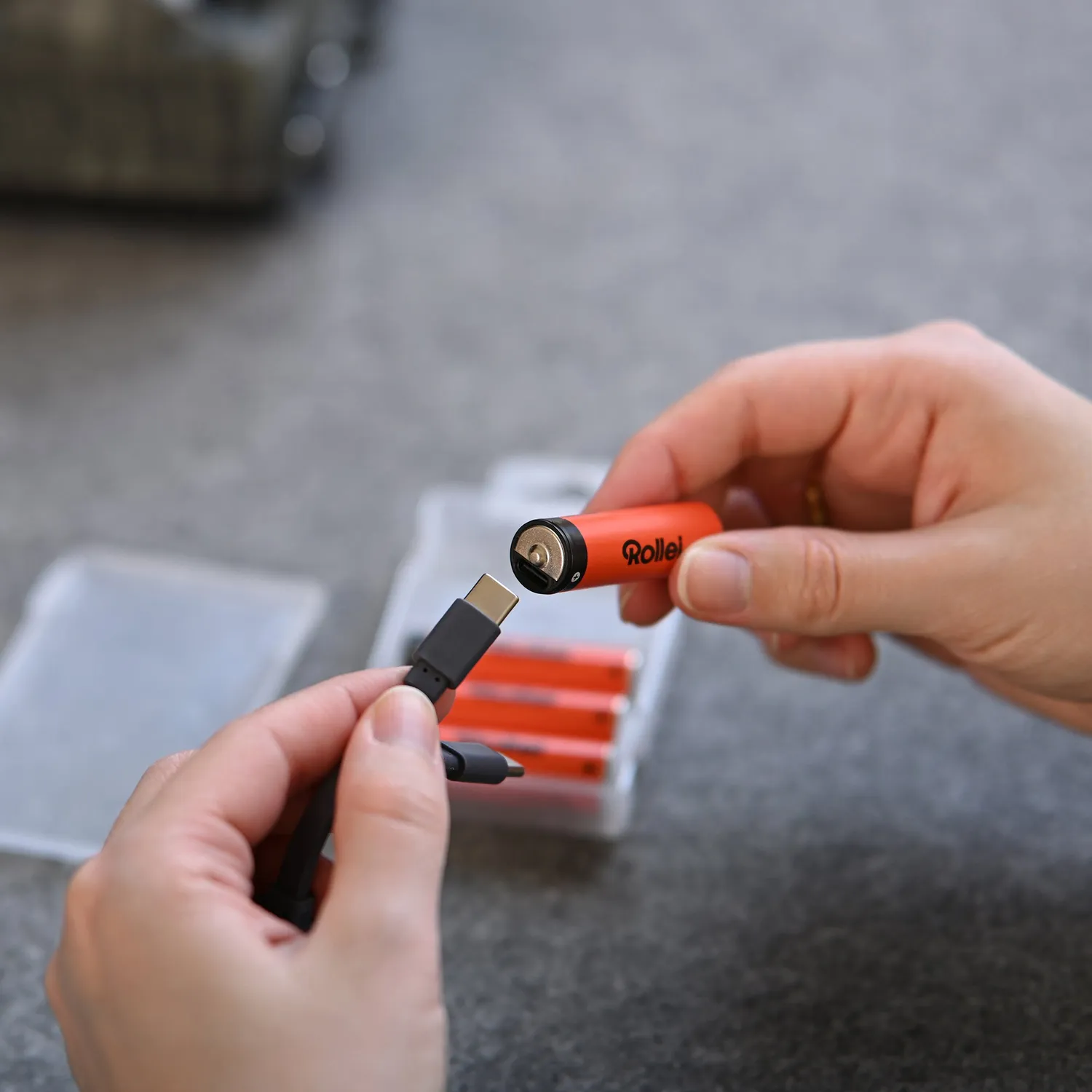Rollei Batterie ricaricabili USB-C AA 4 pz 1332 mAh