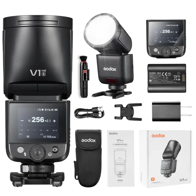 Godox V1 MID S flash TTL Sony testa rotonda