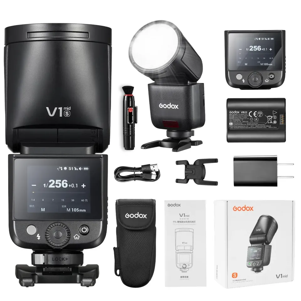 Godox V1 MID S flash TTL Sony testa rotonda