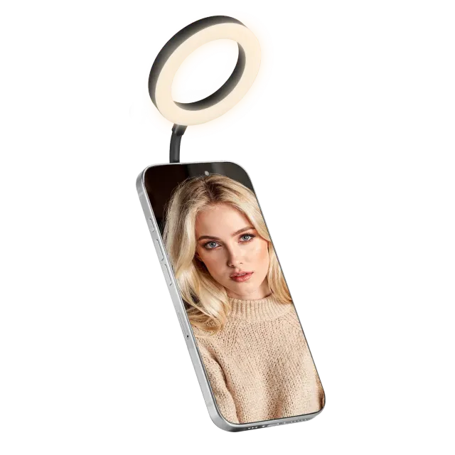 Rollei LUMIS luce anulare LED magnetica selfie