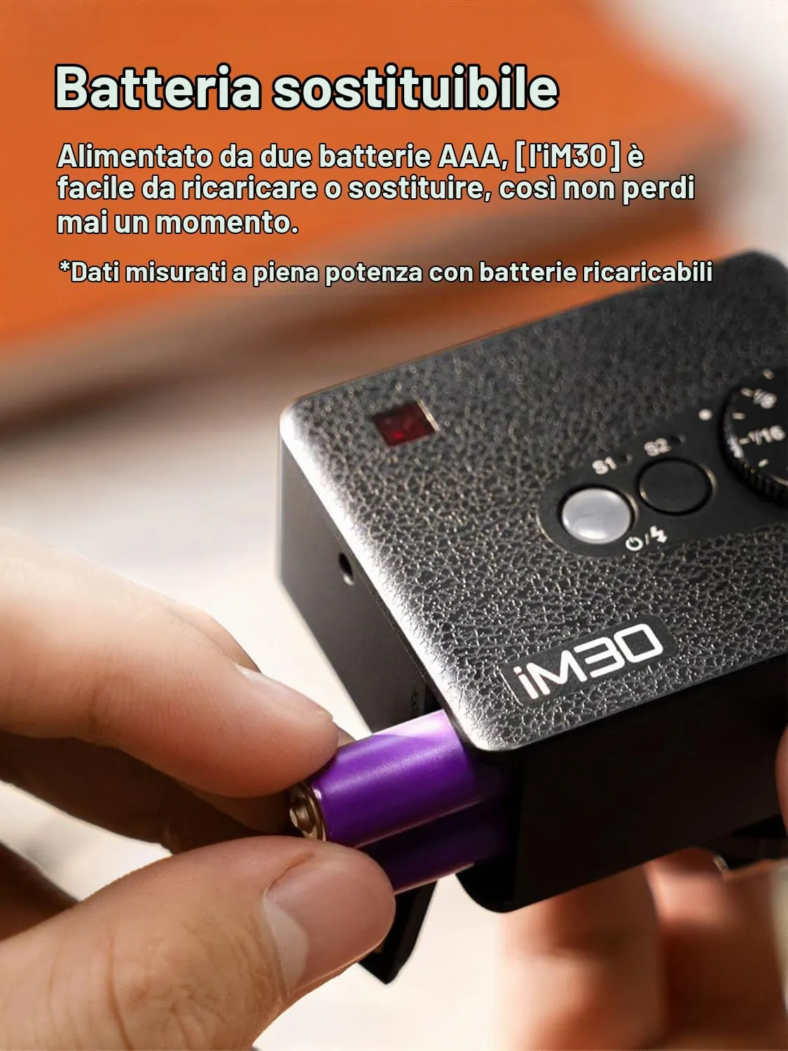 Godox iM30 mini flash manuale GN15 78g
