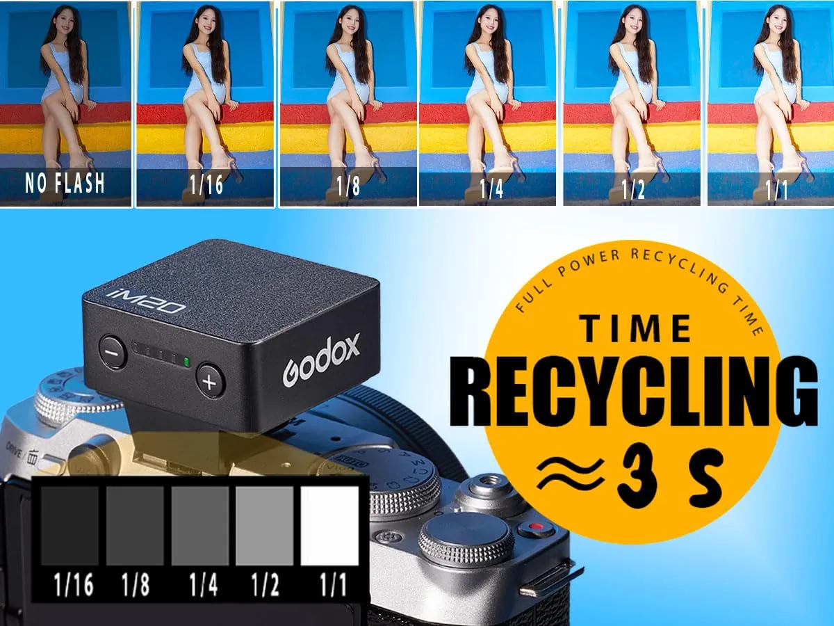 Godox iM20 mini flash manuale 5 livelli 31 g