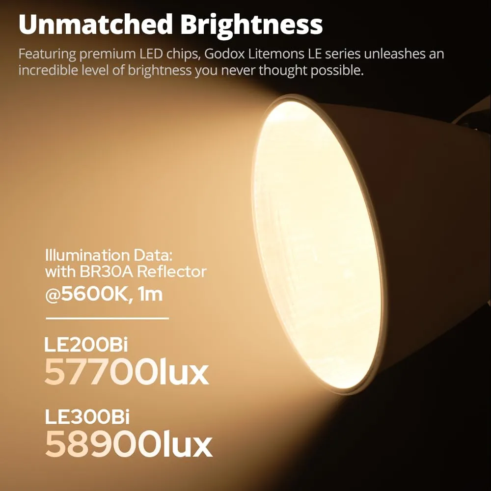 Godox LE300Bi luce continua LED 320W Bowens nera