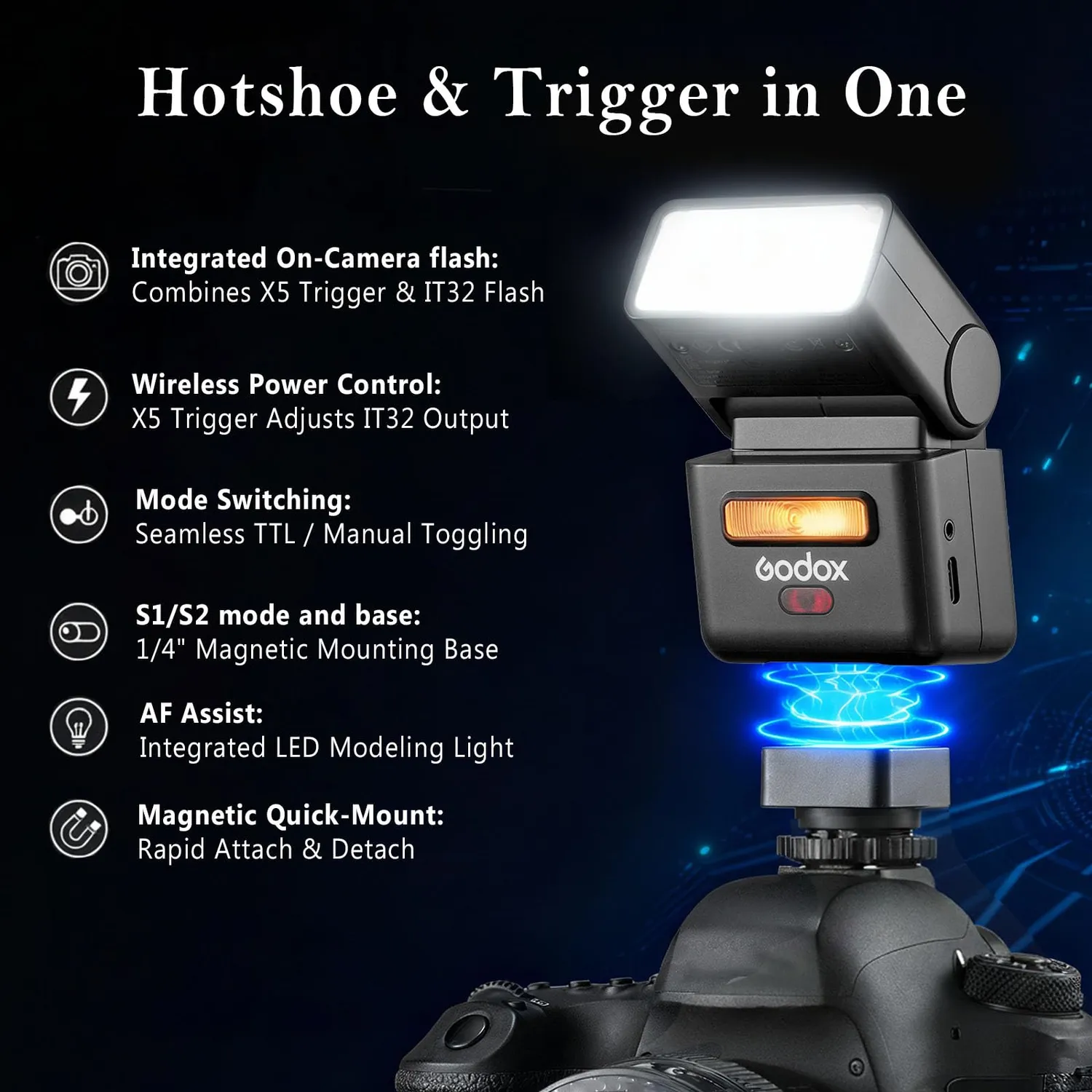 Godox iT32 + X5N flash TTL per Nikon con trigger