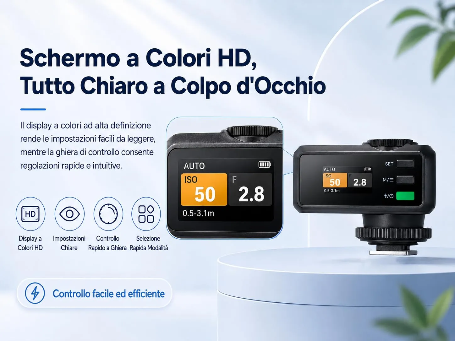 Godox iM30Pro mini flash GN15 slitta universale USB-C