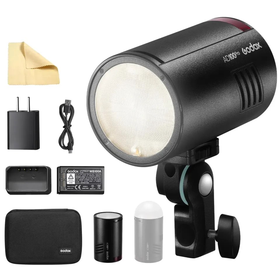 Godox AD100Pro flash portatile TTL nero 100Ws tondo