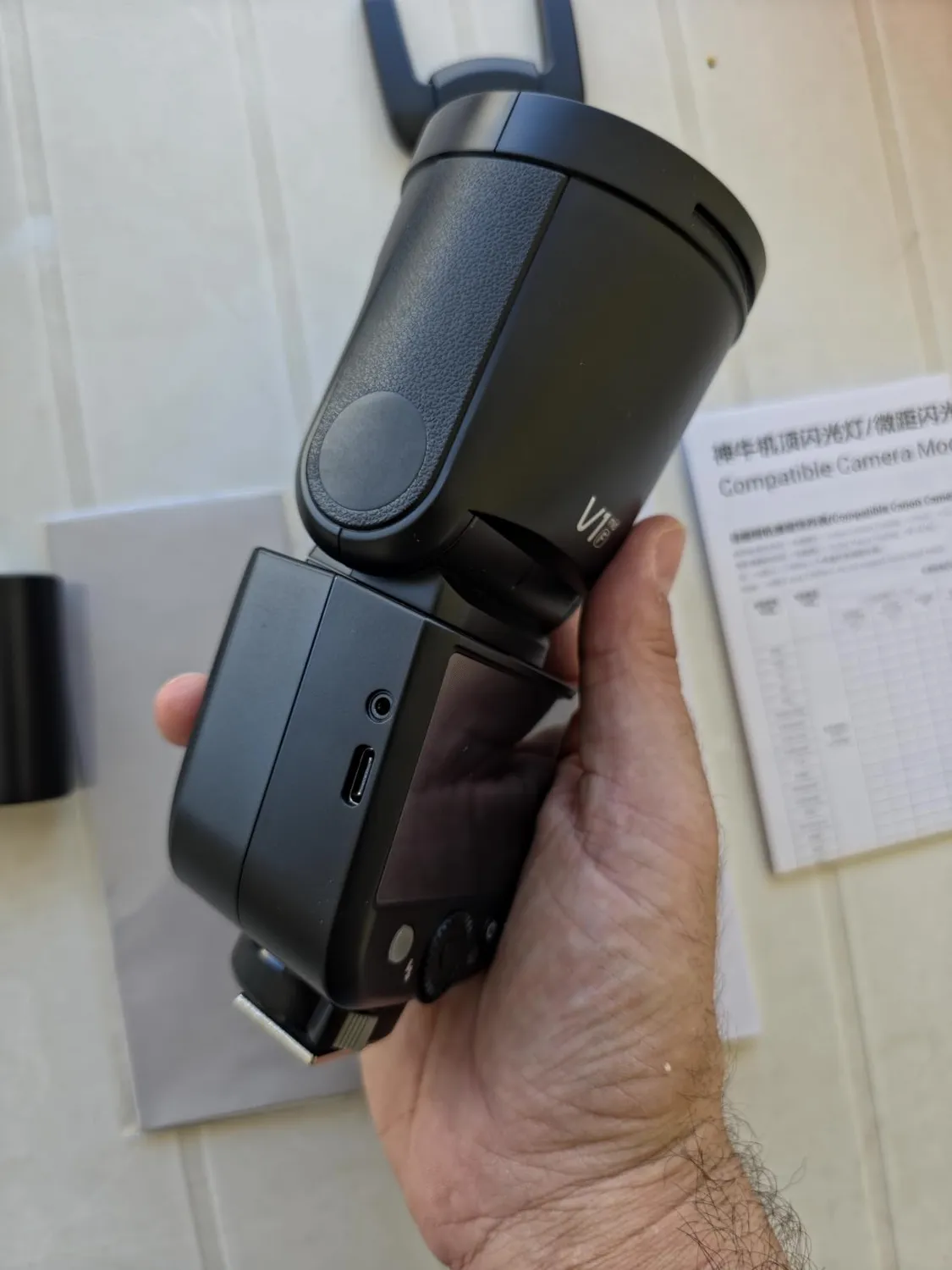 Godox V1 Mid O flash testa rotonda TTL per Olympus Panasonic