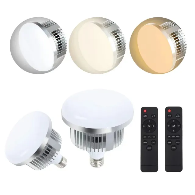 FGen Lampada LED 85W Studio 2 Pezzi E27 Dimmerabile 3 Colori