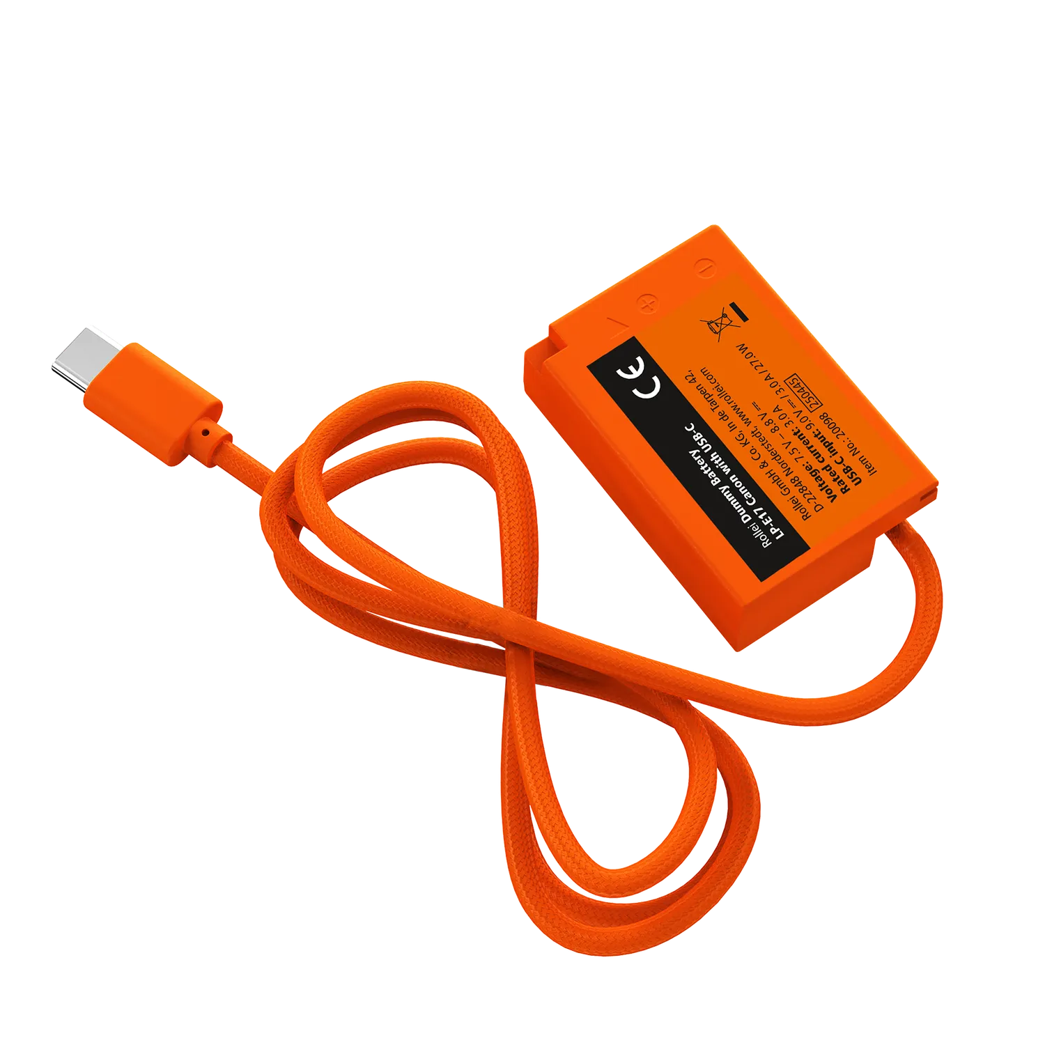 Rollei LP-E6 batteria fittizia USB-C Canon continua