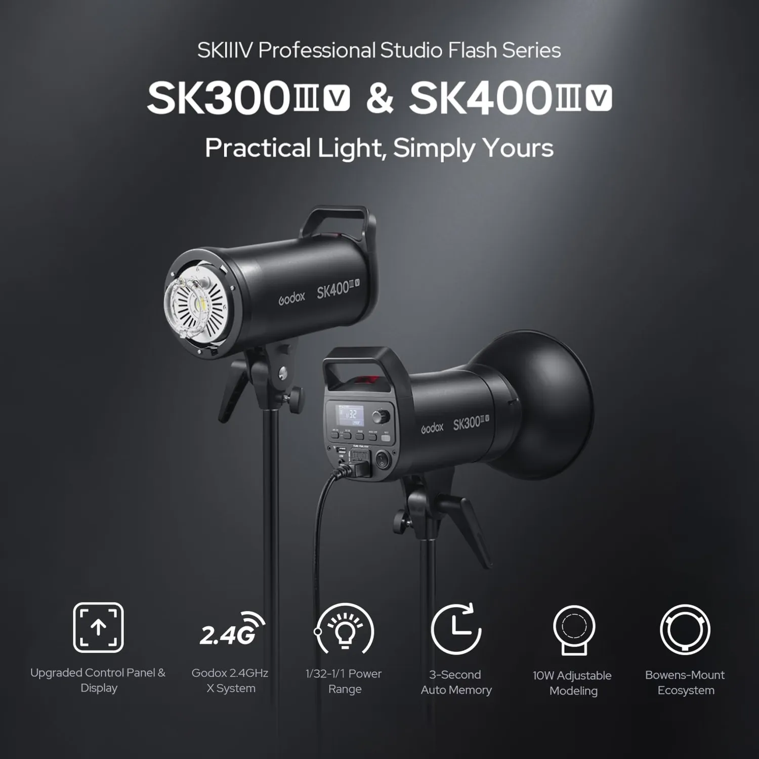 Godox SK300IIIV flash studio 300 Ws Bowens