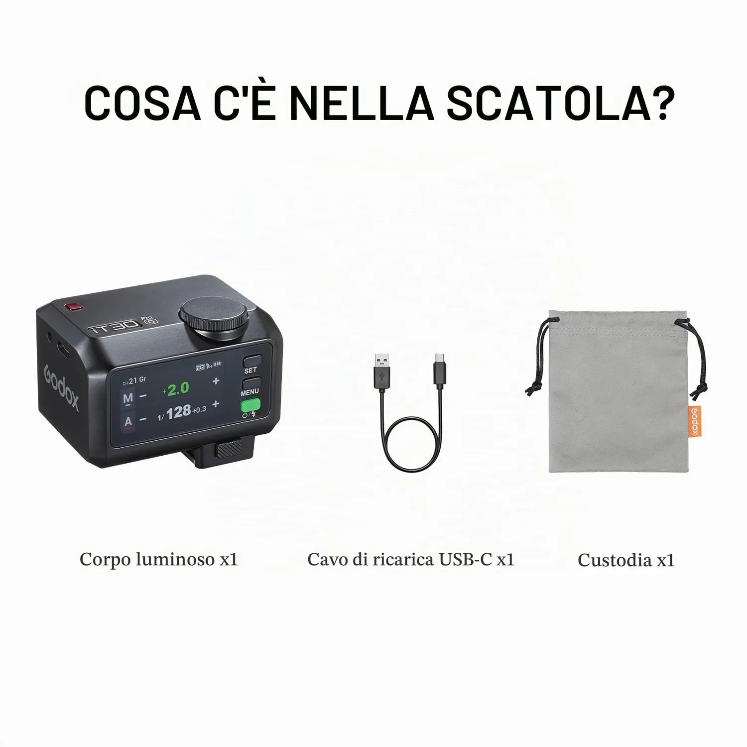 Godox iT30Pro-C flash TTL per Canon nero tascabile