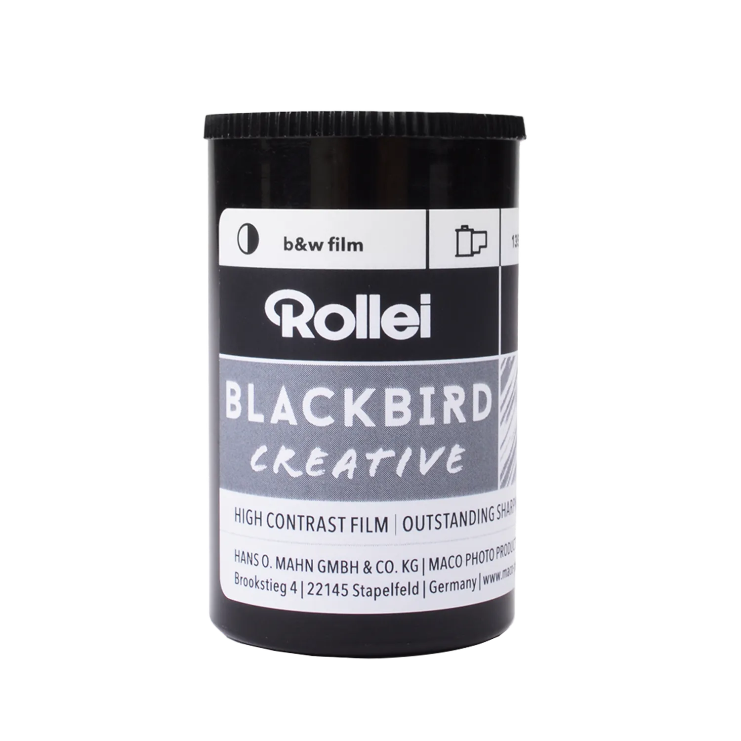 Rollei Blackbird pellicola bianco e nero 35mm 36 pose ISO 64