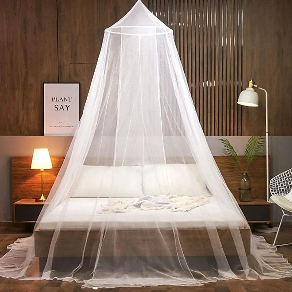 FGen Baldacchino Lettino Zanzariera Letto Bianco Traspirante