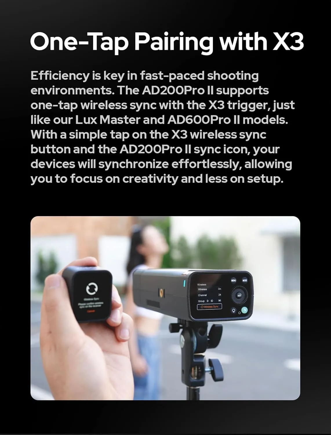 Godox AD200Pro II flash portatile TTL HSS BiColor