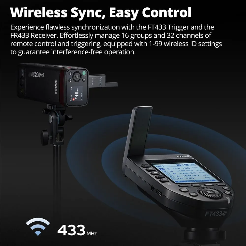 Godox FT433-S trigger flash TTL per Sony 433 MHz HSS