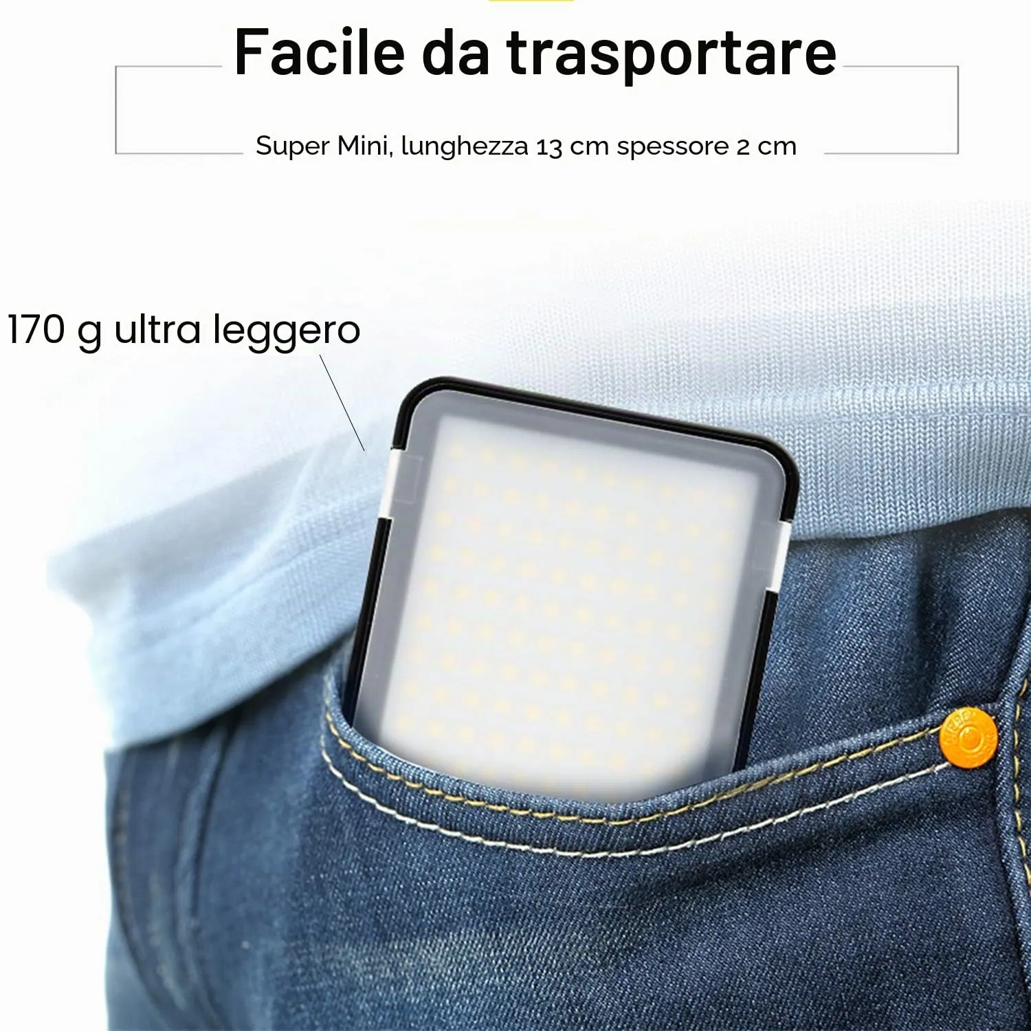 Godox LEDM150 Luce LED Video 5600K con Batteria 150 LED