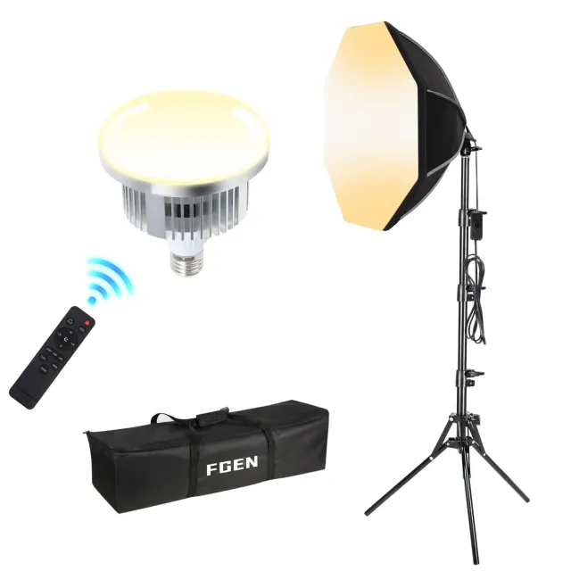 FGen Softbox Ottagonale 50 cm LED 60W con Telecomando