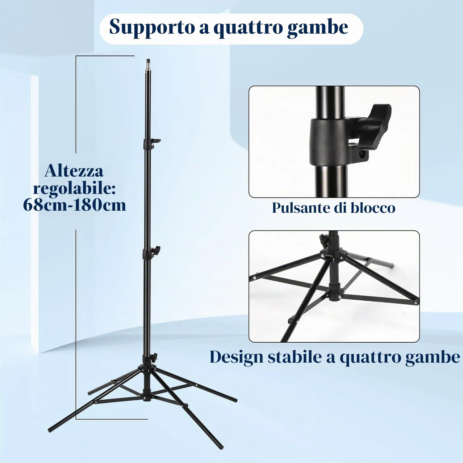 FGen 135W 5500K kit illuminazione studio 50x70cm luce continua