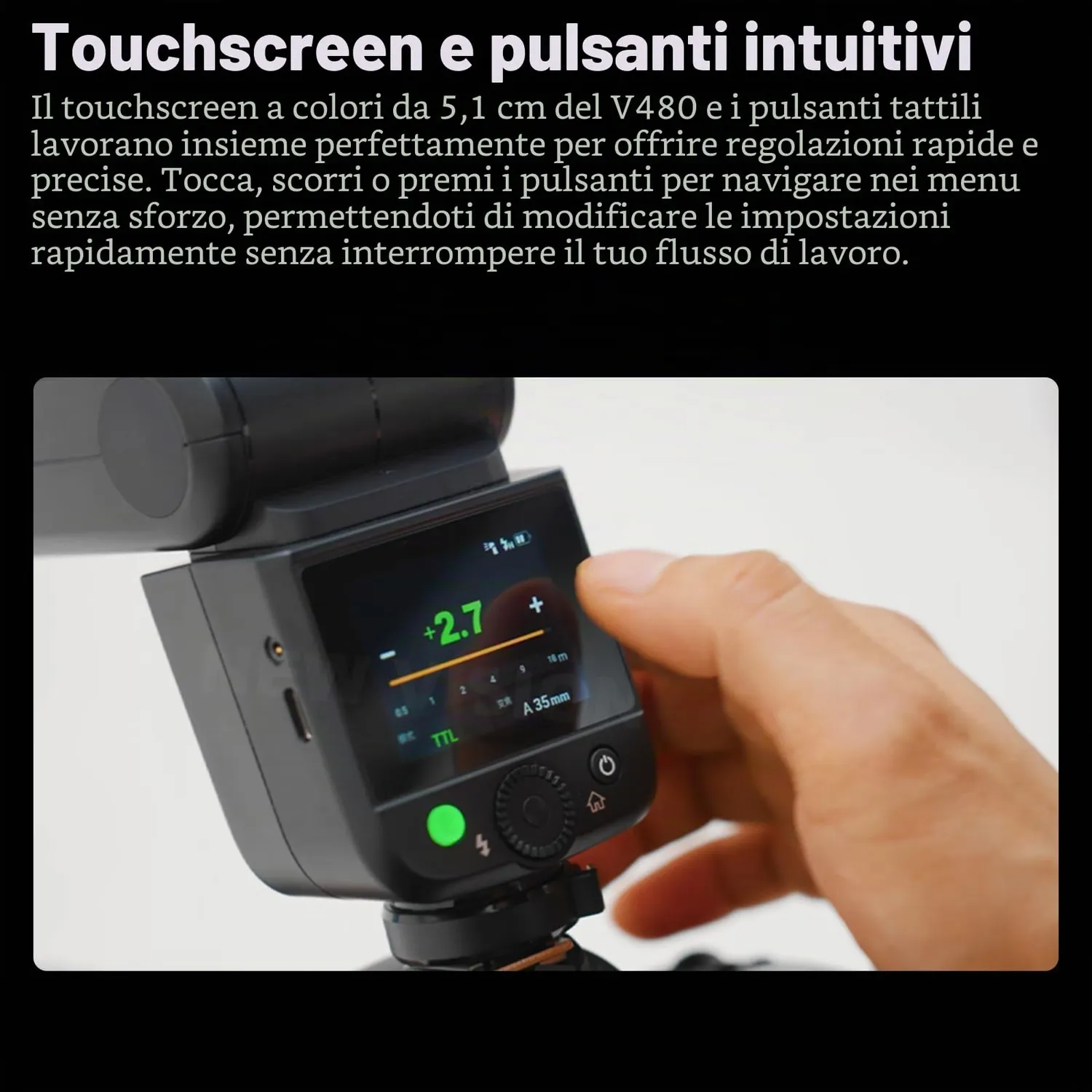 Godox Knowled V480C Flash TTL per Canon con HSS
