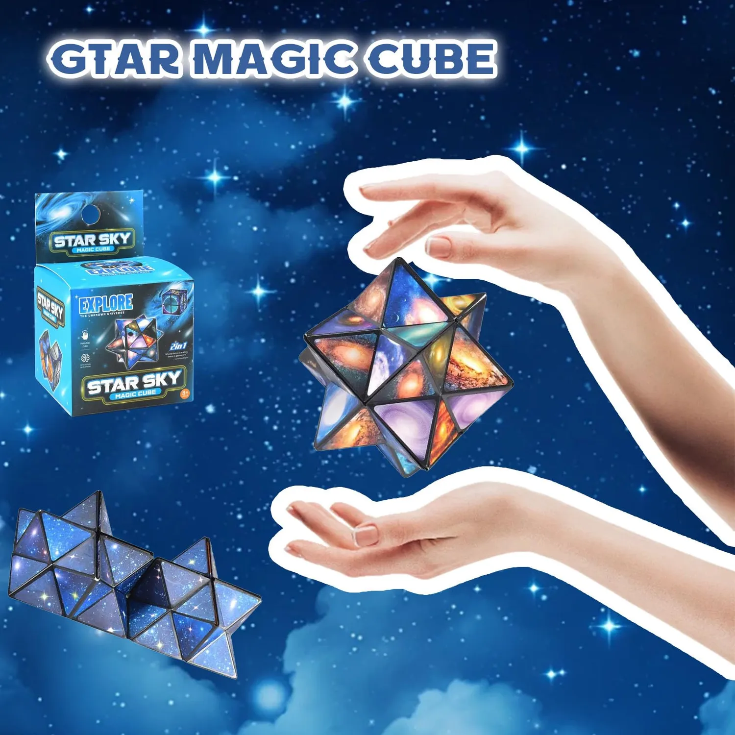 FGen Cubo Magico 2 in 1 Infinity Cubo Antistress Galassia