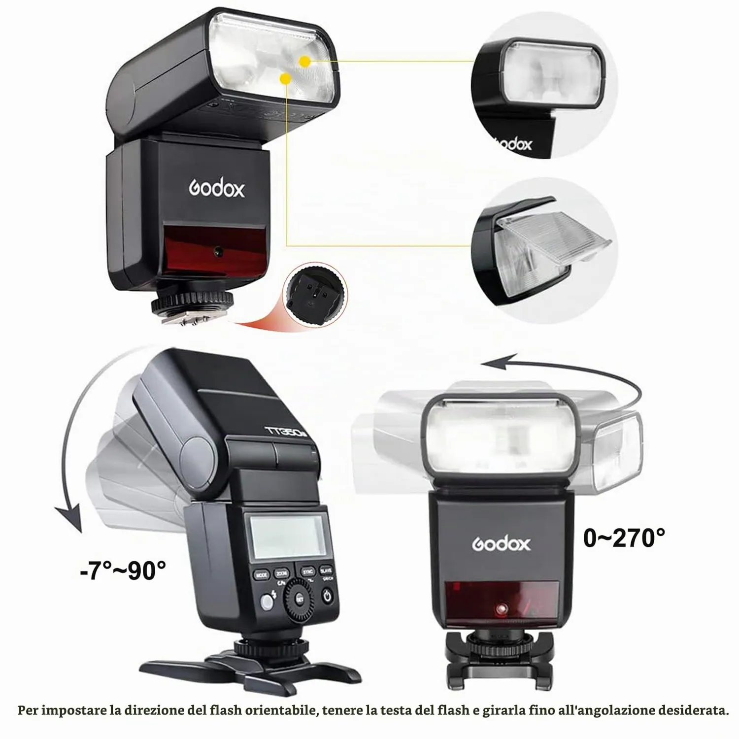 Godox TT350S flash speedlite per Sony TTL HSS