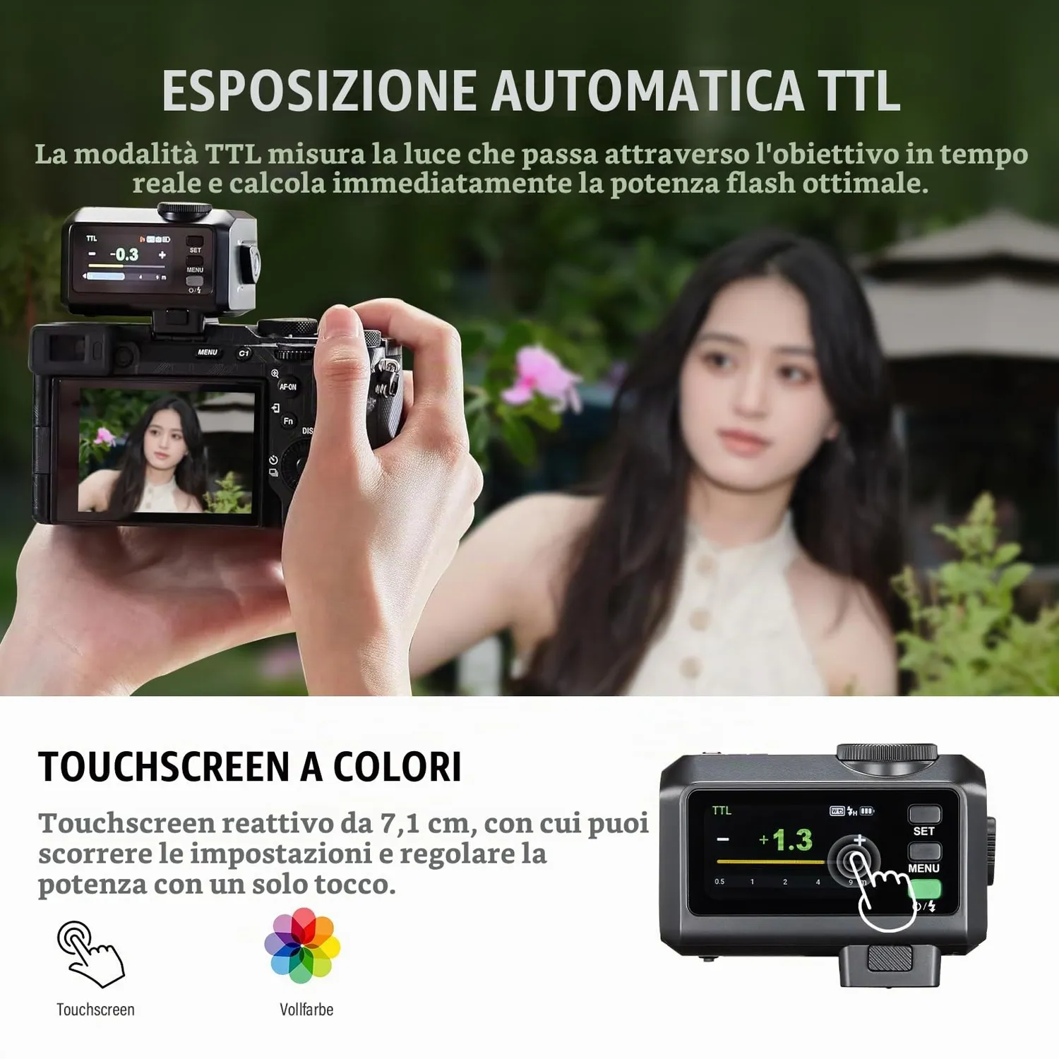 Godox iT30Pro-C flash TTL per Canon nero tascabile