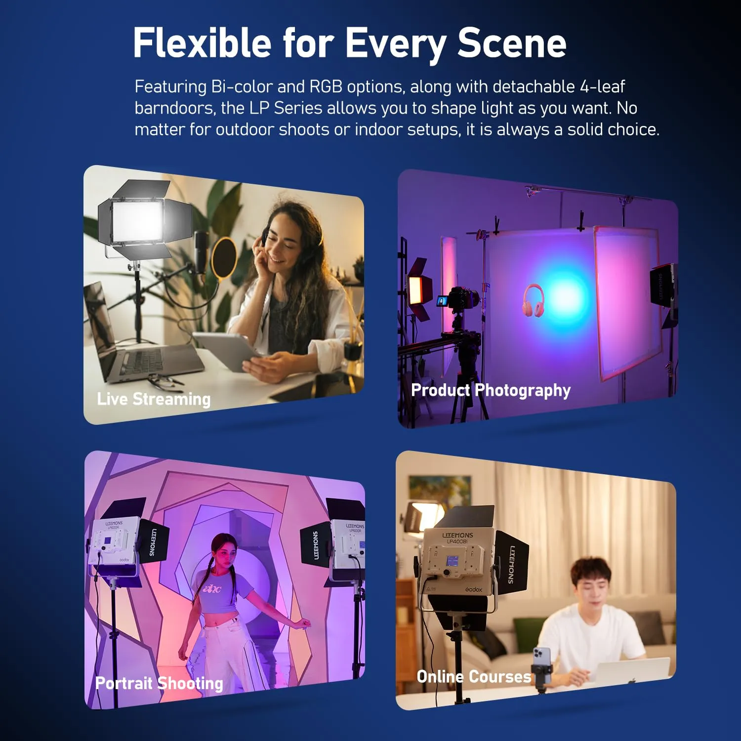 Godox LP400R pannello LED RGB 2 pezzi 1800-10000K