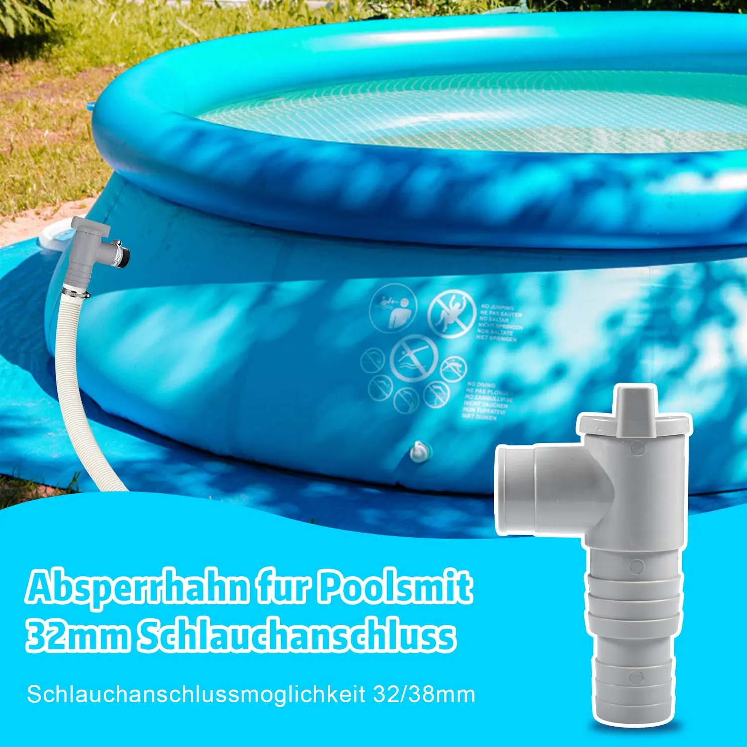 FGen Valvola Piscina 32 mm Set Collegamento 10 Pezzi