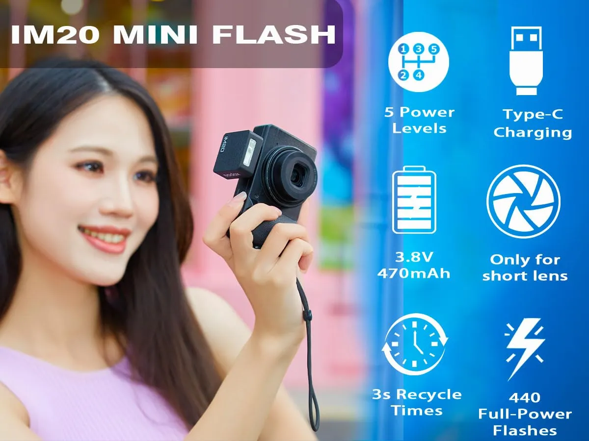Godox iM20 mini flash manuale 5 livelli 31 g