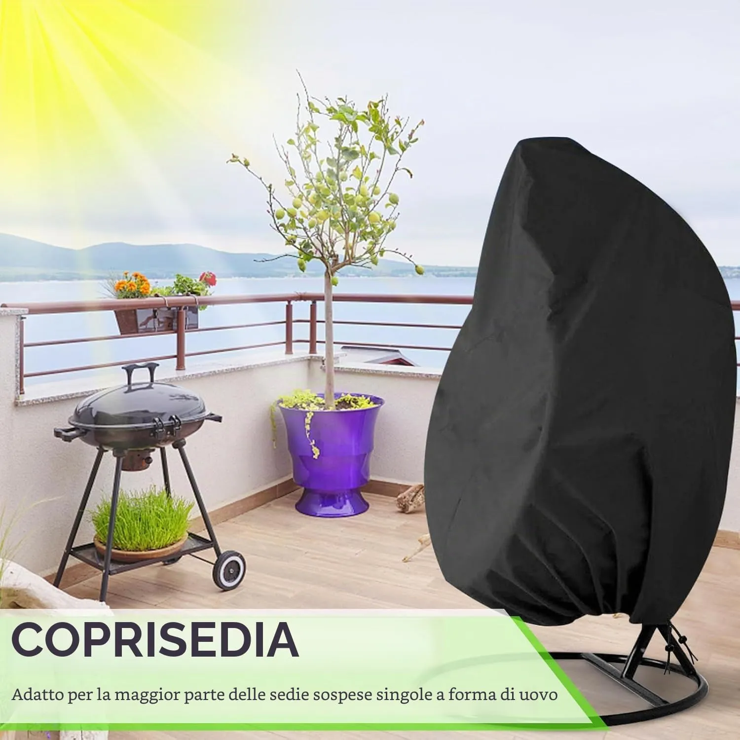 FGen Copertura Sedia Sospesa 190x110cm Impermeabile