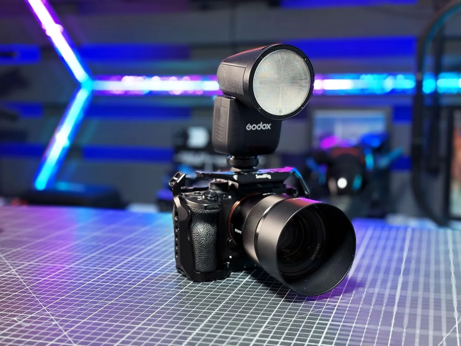 Godox V1 MID S flash TTL Sony testa rotonda
