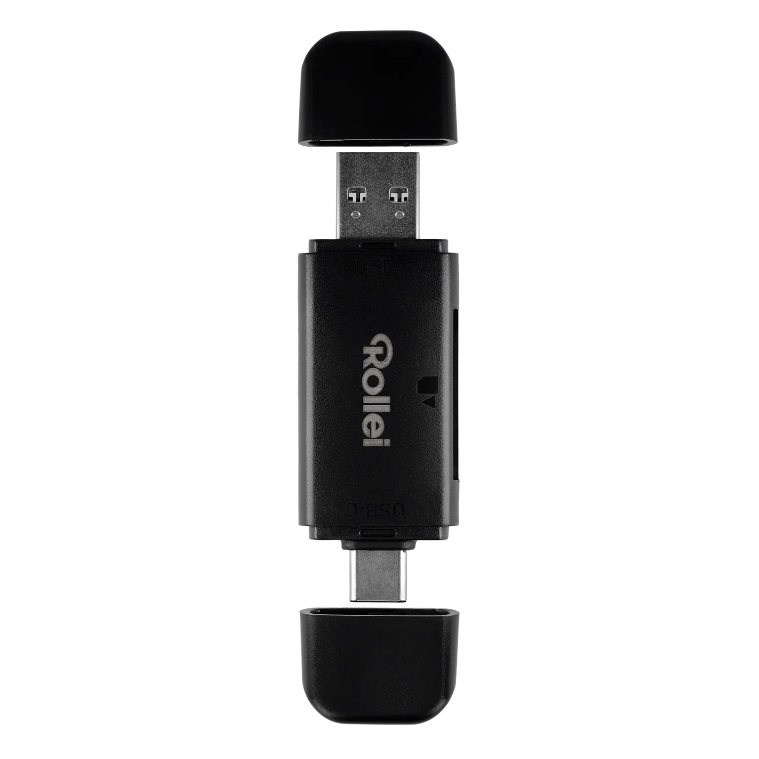 Rollei Lettore Schede 2-in-1 SD microSD USB + Custodia