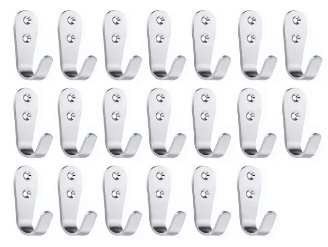 FGen Ganci Acciaio Inox Singoli 20 Pezzi App appendere