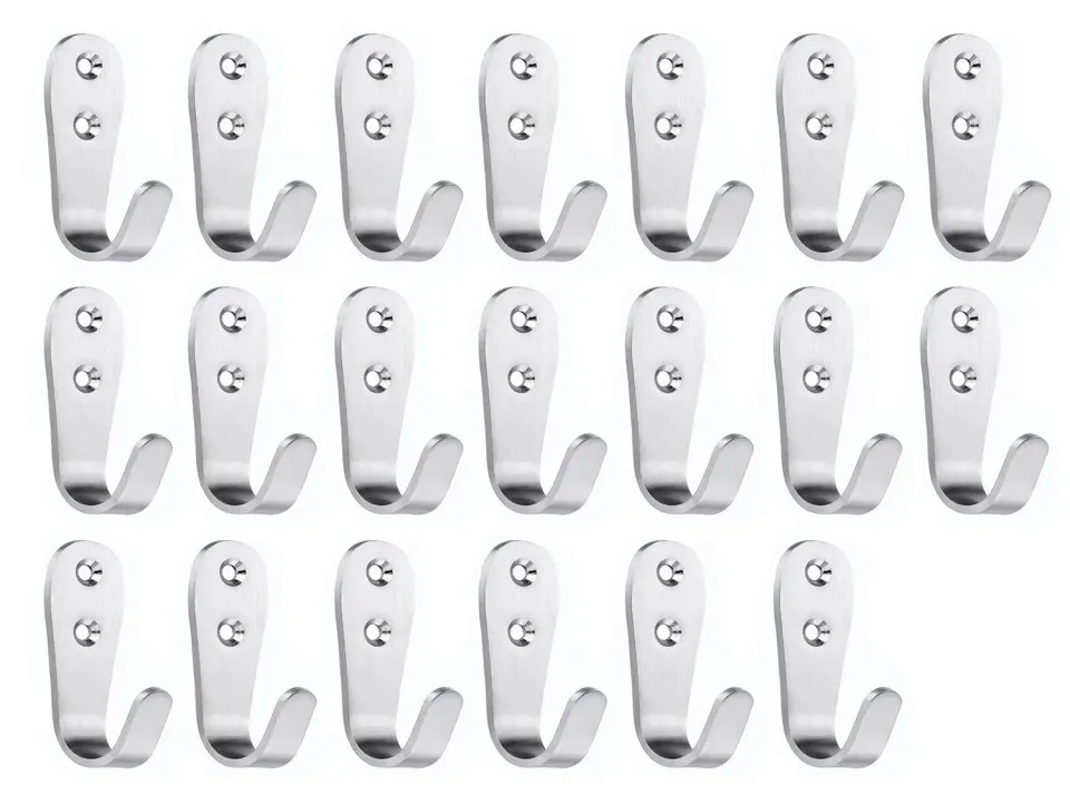 FGen Ganci Acciaio Inox Singoli 20 Pezzi App appendere