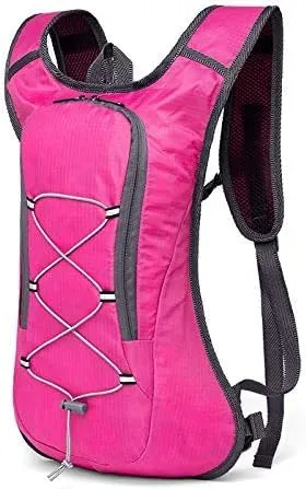 FGen Zaino Bici L rosa leggero nylon idratazione