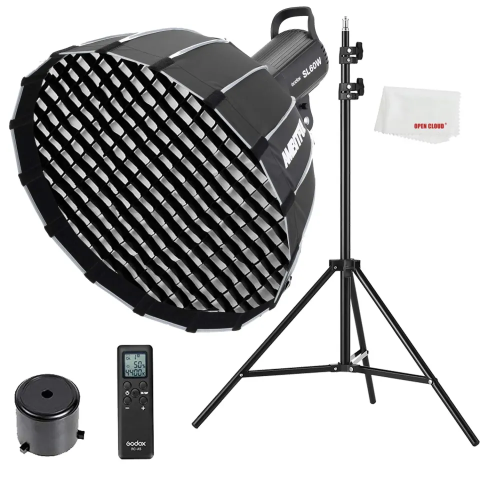 Godox SL-60W luce continua LED kit softbox P60 stativo