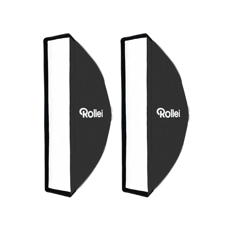 Rollei Softbox Strip luce studio kit 2x 30x120cm griglia