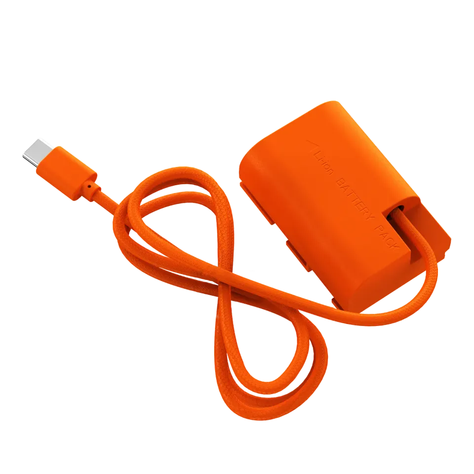 Rollei LP-E6 batteria fittizia USB-C Canon continua
