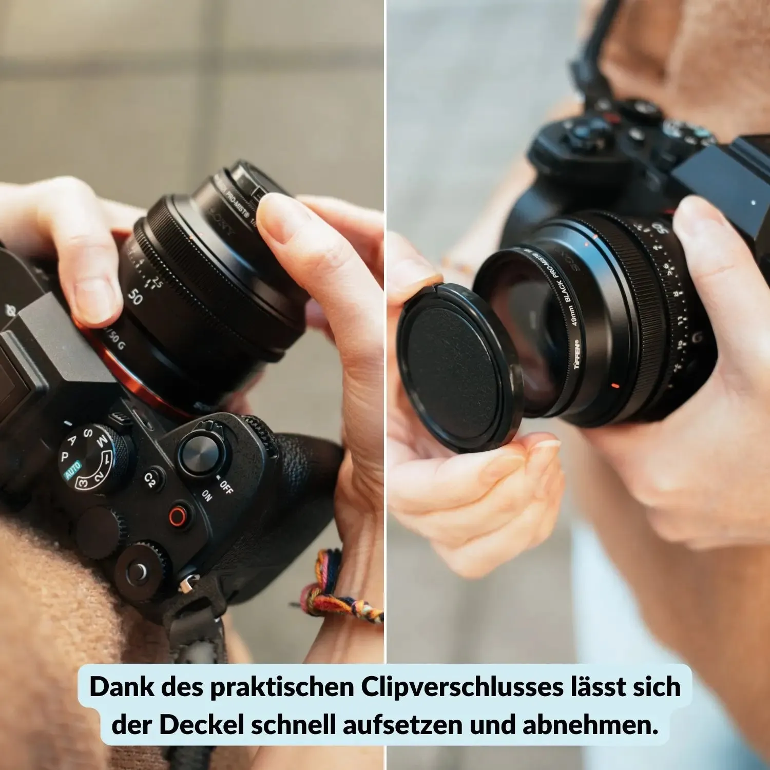 Lens-Aid tappo obiettivo retro 52mm snap-in