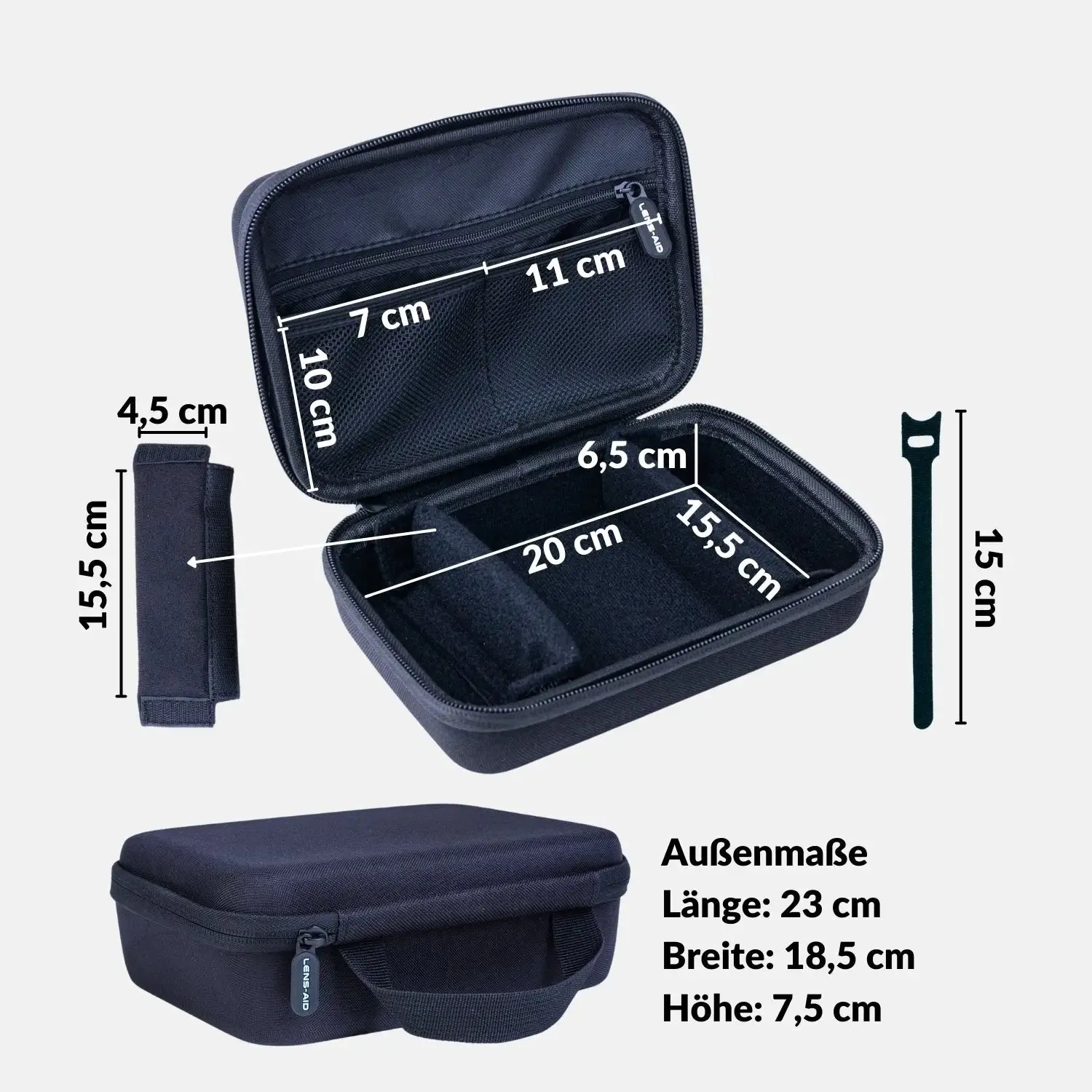 LENS-AID Tech Organizer Hardcase Custodia S 19,5x14 cm