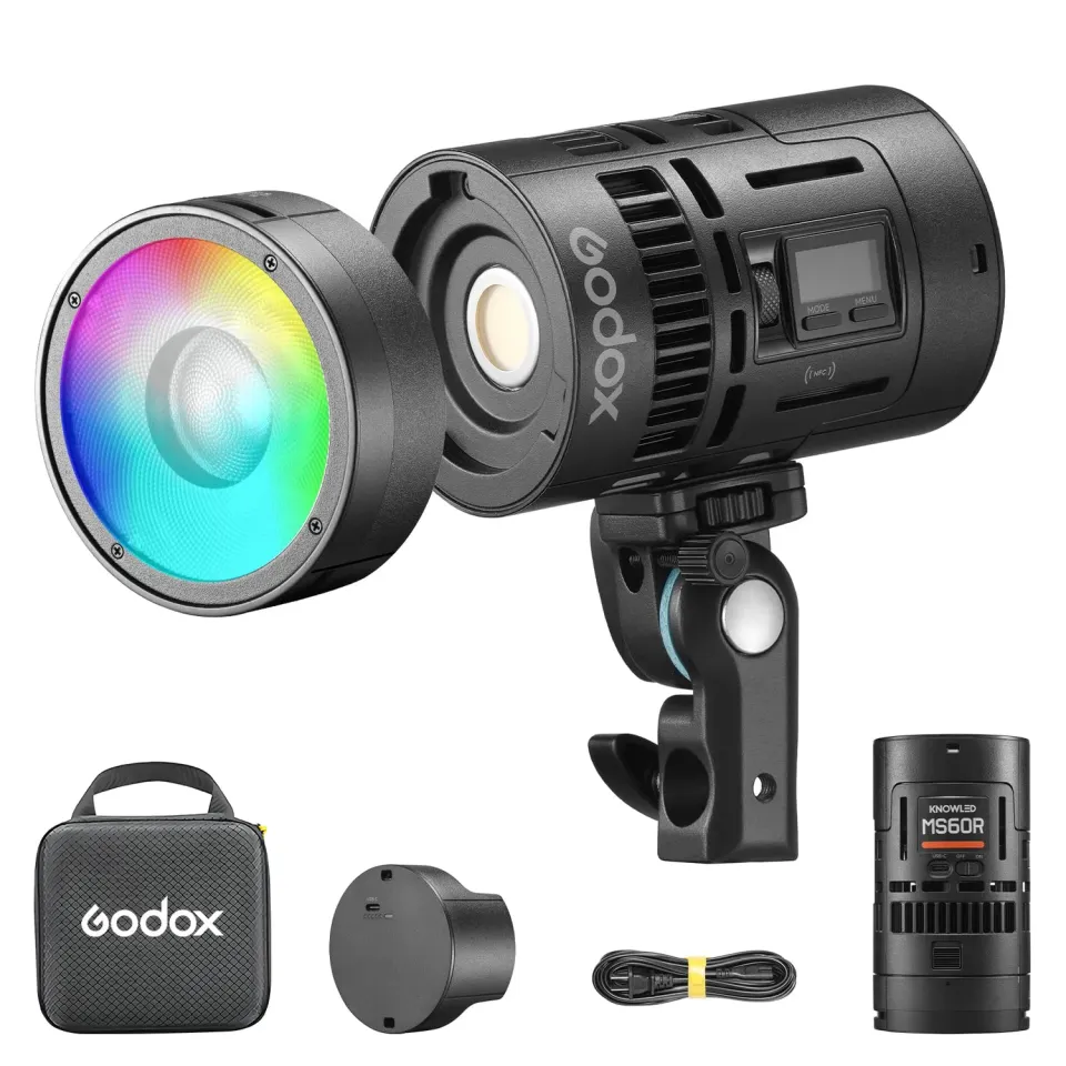 Godox Knowled MS60R luce LED video RGB kit con batteria