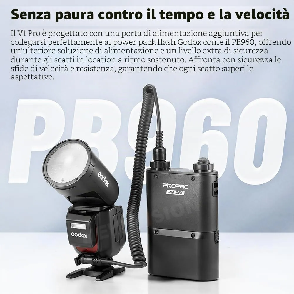 Godox V1Pro F Flash testa tonda Fujifilm con SU-1