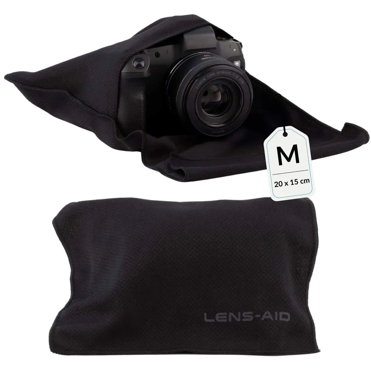 Lens-Aid Microfiber Camera Wrap S 15x12 cm nero antigr