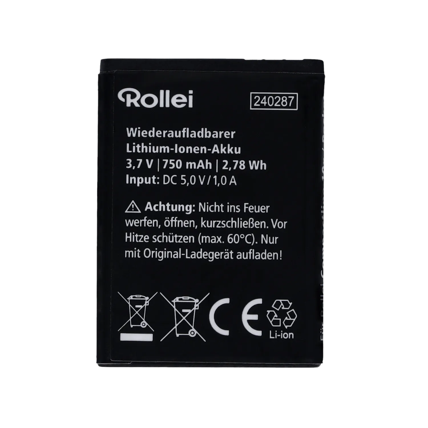 Rollei batteria ricambio fotocamera digitale alta capacità