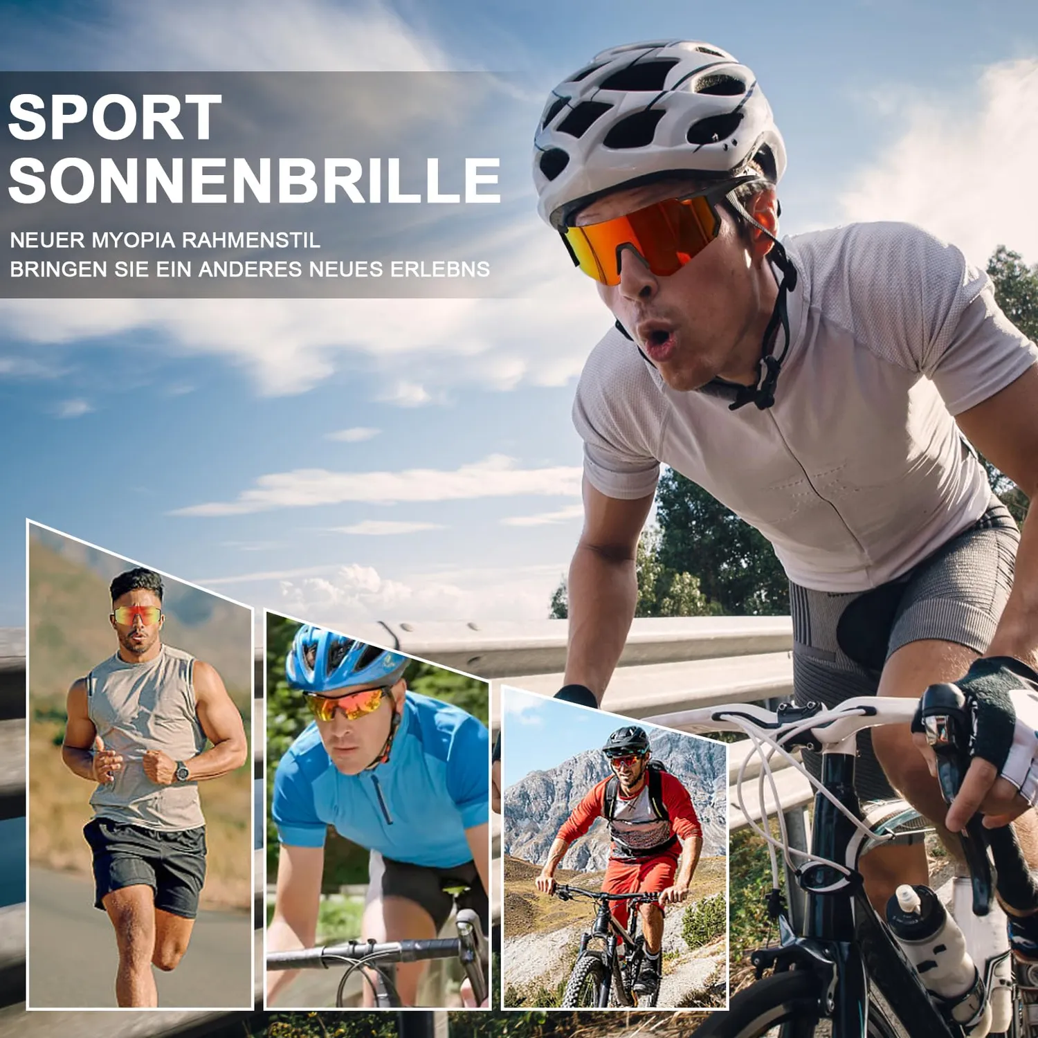 FGen Occhiali Ciclismo Polarizzati Uomo 5 Lenti