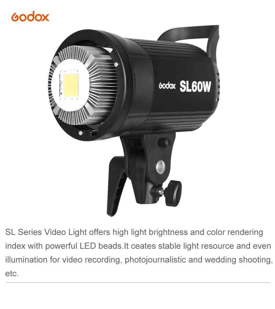 Godox SL-60W luce continua LED kit softbox P60 stativo